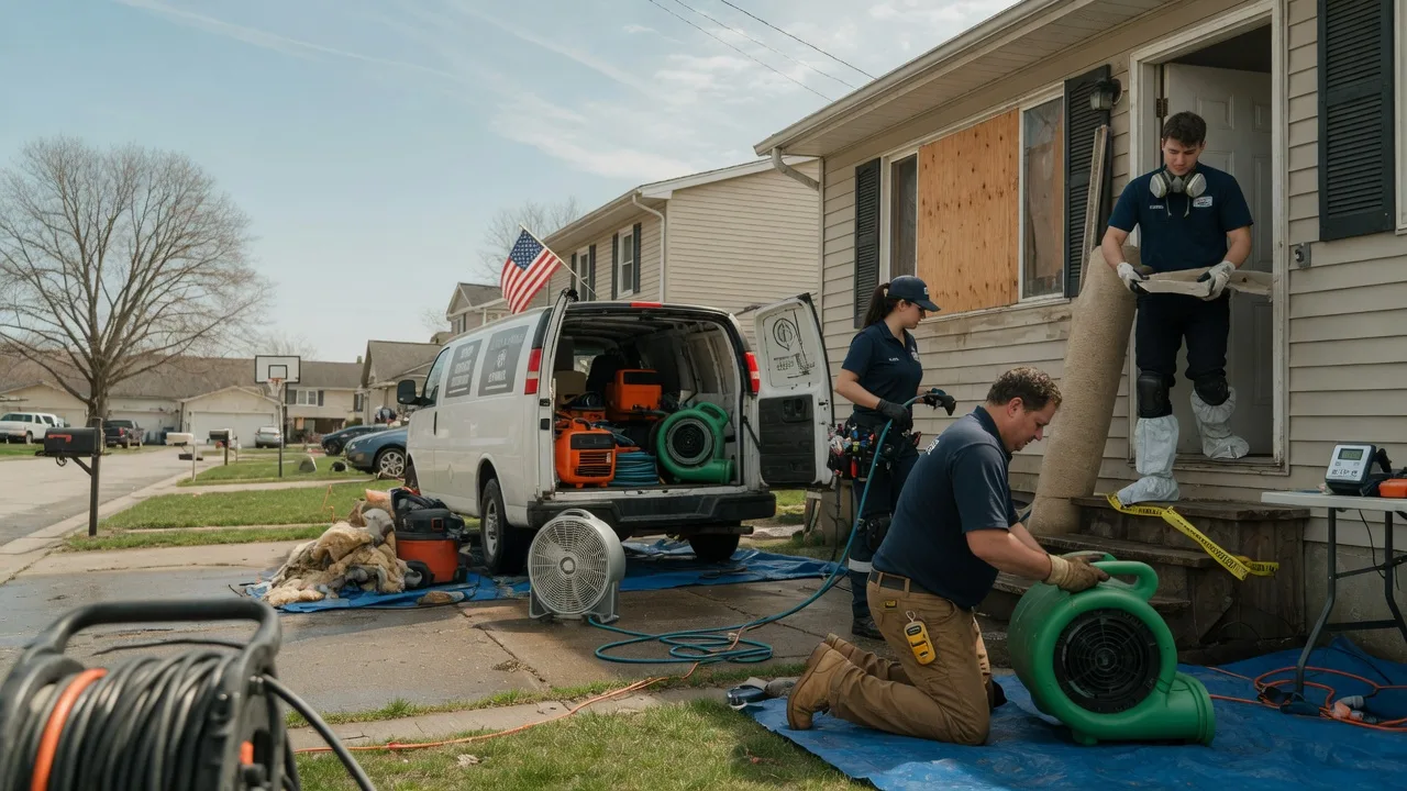 Water Damage Restoration in Morrisonville, IL near me